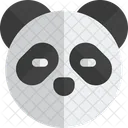 Panda ojos cerrados sin boca  Icono