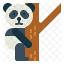 Panda On Tree  Icon