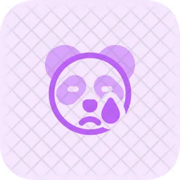Panda Sad Tear Emoji Icon