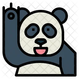 Panda saluda  Icono