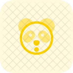 Shock panda Emoji Icono