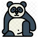Panda Siting  Icon