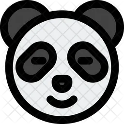 Panda sonriendo con los ojos cerrados Emoji Icono