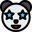 Panda Star Struck Icon
