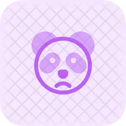 Panda runzelt die Stirn Emoji Symbol