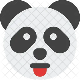 Panda Tongue Emoji Icon