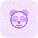 Panda verwirrt offene Augen  Icon