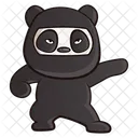 Panda wearing ninja dress  Icon