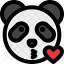 Panda wirft einen Kuss zu  Icon