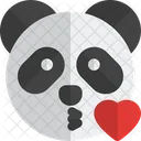 Panda wirft einen Kuss zu  Icon