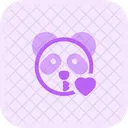 Panda wirft einen Kuss zu  Icon