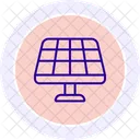 Icono De Linea De Panel Solar Icono