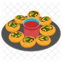 Pani Puri Street Food Chaat Icon