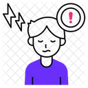 Headache Problem Young Icon