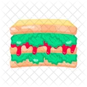 Panini Vegetable Sandwich Toastie Icon