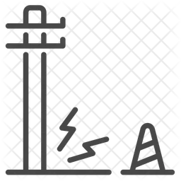 Panne de poteau électrique  Icône