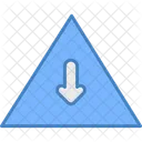Panneau Davertissement Alerte Vers Le Bas Icône