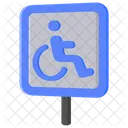 Panneau d'affichage pour handicap  Icône