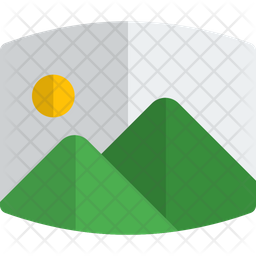 Panorama Photo Convex Icon - Download in Gradient Style