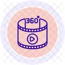 Panorama Video Liniensymbol Symbol