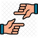 Panoramic Hand Hand Gesture Icon