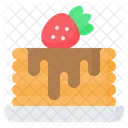Panqueque Pastel Fresa Icono