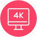 Pantalla 4k  Icono