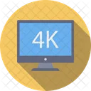 Pantalla 4K  Icono