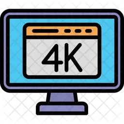 Pantalla 4k  Icono