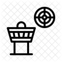 Pantalla De Radar Seguimiento De Vuelos Control De Trafico Aereo Icono