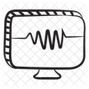 Monitor De Ecg Electrocardiograma Monitor De Latidos Del Corazon Icono