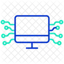 Icomputadora Pantalla De Inteligencia Pantalla De Inteligencia Artificial Icono