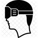 Pantalla Montada En La Cabeza Dispositivo Montado En La Cabeza Realidad Virtual Icono
