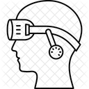Pantalla Montada En La Cabeza Dispositivo Montado En La Cabeza Realidad Virtual Icono