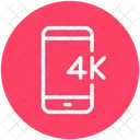 Pantalla móvil 4k  Icono