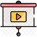 Pantalla del proyector de vídeo  Icono