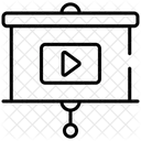 Pantalla del proyector de vídeo  Icono