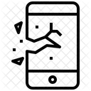 Pantalla del teléfono inteligente rota  Icono