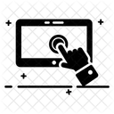 Pantalla Tactil Interaccion Digital Toque Con El Dedo Icono