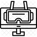 Pantalla Vr Pantalla Metaverso Realidad Virtual Icono