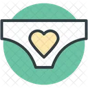Pantie Heart Sign Icon