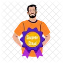 Papa Abzeichen Super Papa Auszeichnung Symbol