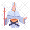 Papa Papa Da Historia Antigo Sacerdote Ícone