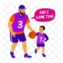 Papa Spiel Basketball Spielen Symbol