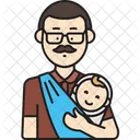 Papa Tragt Baby Symbol