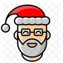 Barba Homem Feliz Natal Ícone