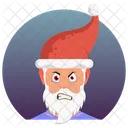 Papai Noel irritado  Ícone