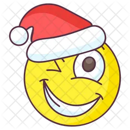 Emoji de piscadela de Papai Noel Emoji Ícone
