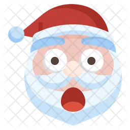 Papai Noel surpreso Emoji Ícone