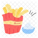 Comida Francesa Papas Fritas Comida Rapida Icono